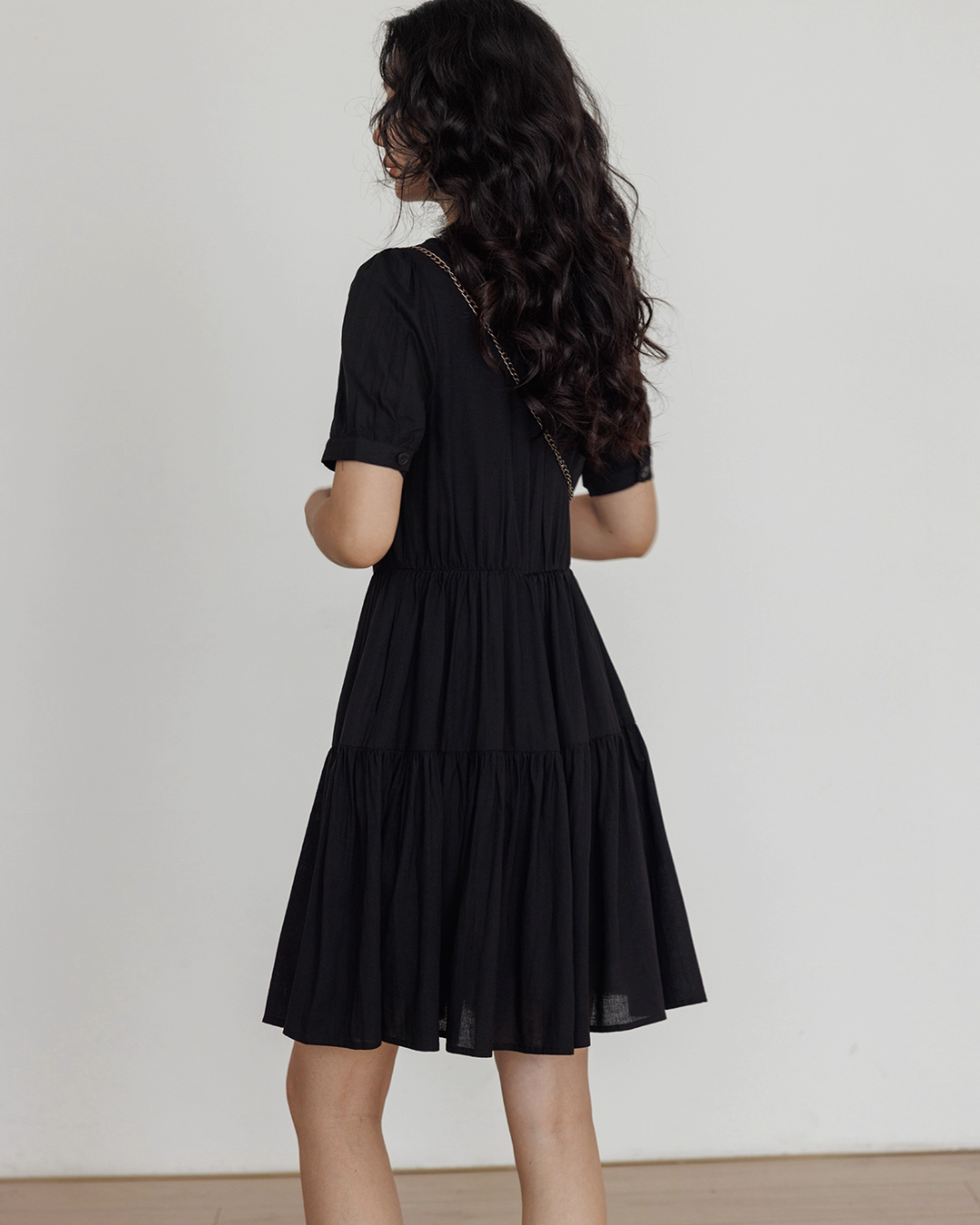 V-Neck Short Sleeve Dress VAS0135