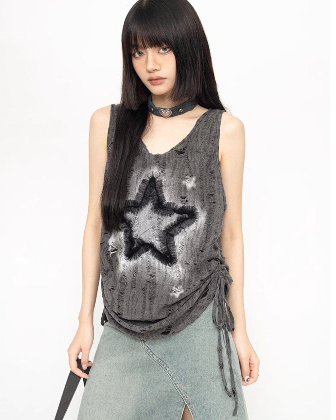 Big Star Sleeveless Tops ZRS0019