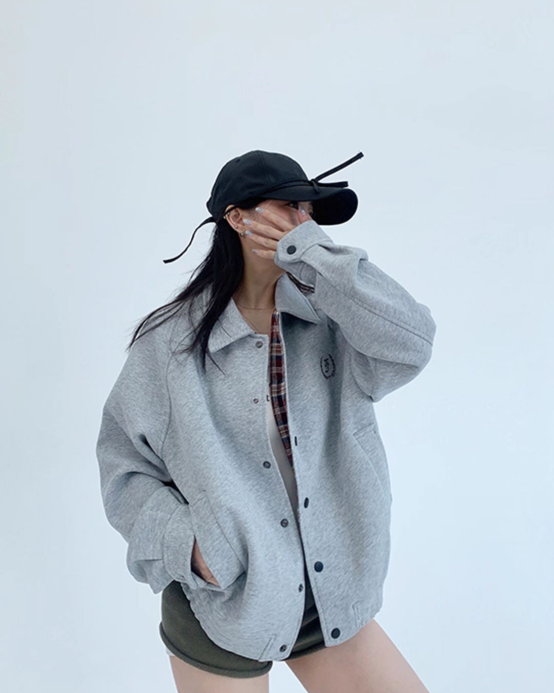 Plaid Patchwork Short Lapel Jacket YLS0883