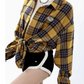 Loose Plaid Long Sleeve Shirt ICM0012