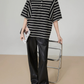 Striped Oversized Polo Shirt FER0244