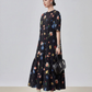 Retro Hand-Drawn Style Long Dress FER0329