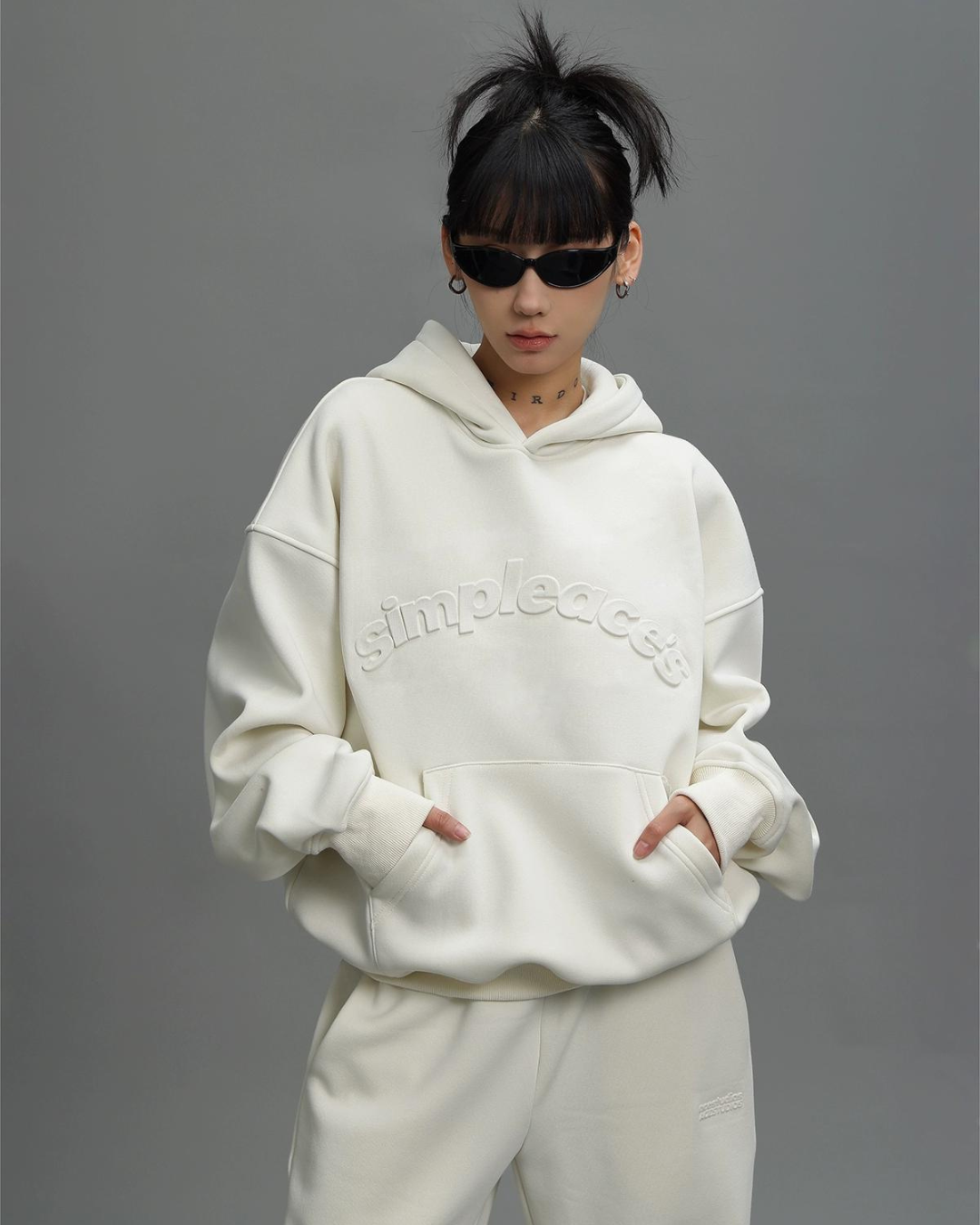 Logo Embossed Hoodie & Relaxed Pants ACS0052