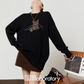 Tiger Round-Neck Knit / Leopard Mini Skirt LLA0633