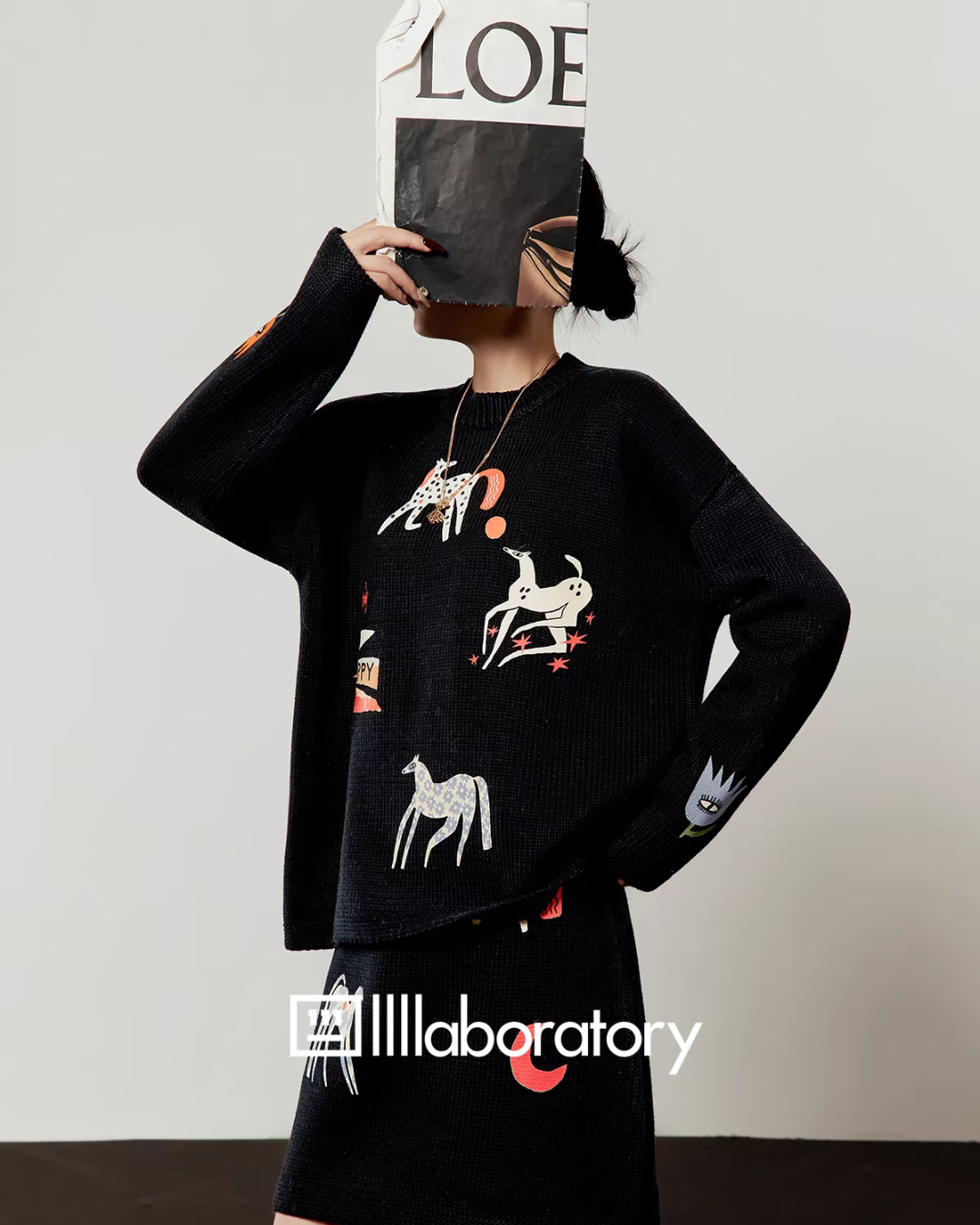 Art Horse Knit Top/Mini Skirt LLA0613