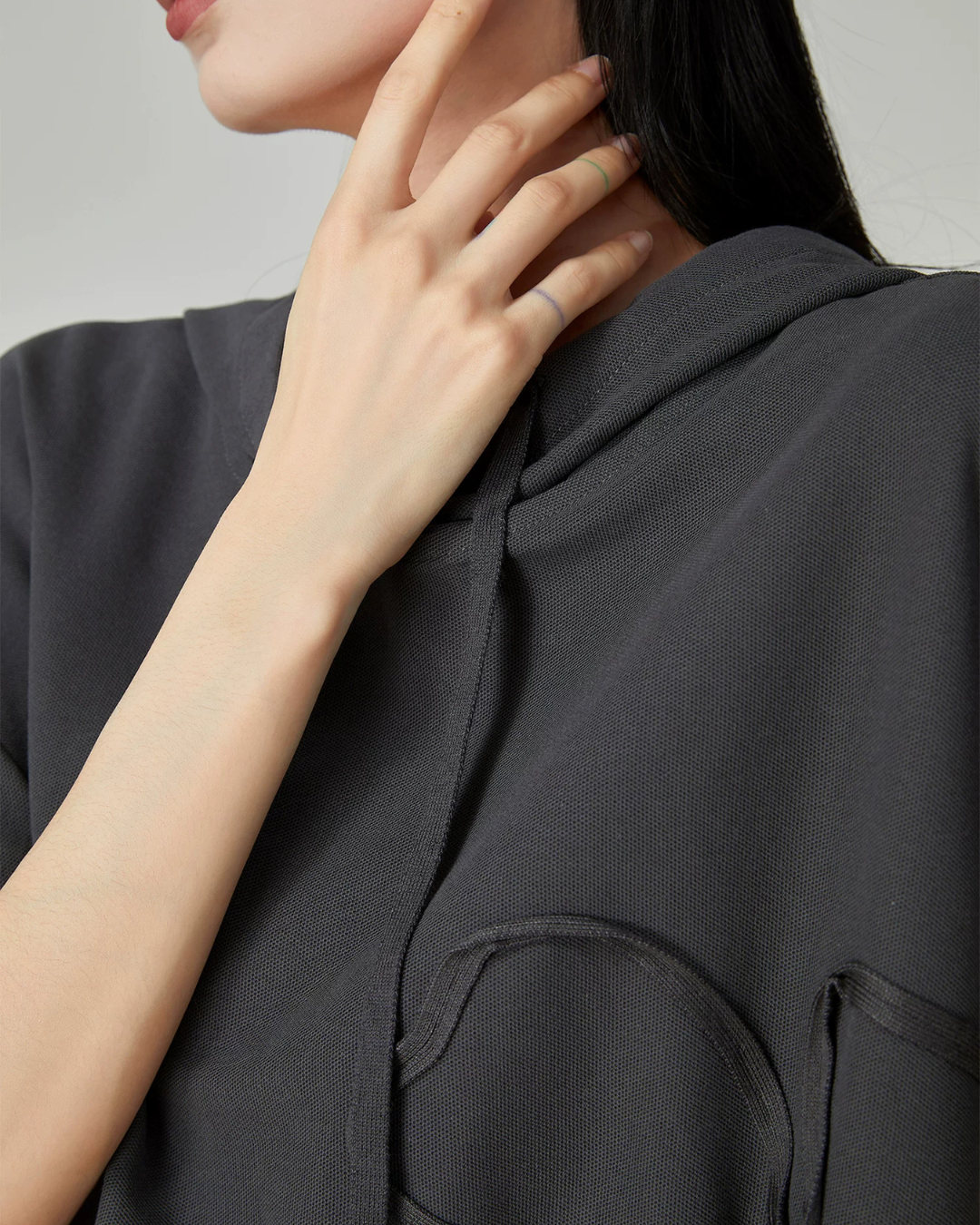 Short-Sleeve Sweatshirt Hoodie / Wrap Skirt FER0278