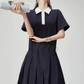 Pleated Cleric Polo Dress FER0207
