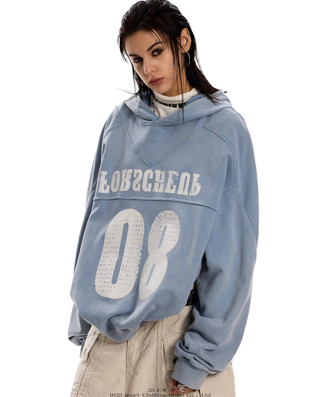 Number Logo Pullover Hoodie ZTS0024