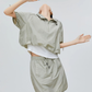 Nylon Half-Zip Short-Sleeve / Mini Skirt FER0231