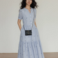 Ribbon Embroidered Sleeveless Long Dress VAS0094