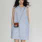 Ribbon Embroidered Sleeveless Dress VAS0092