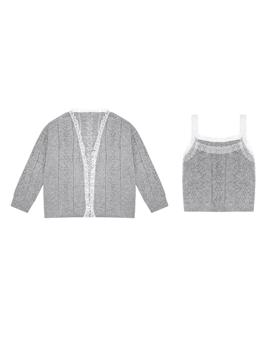 Lace Knit Cardigan / Lace Knit Camisole ASG0063