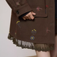Brown Lace Patchwork Jacket SUY0020