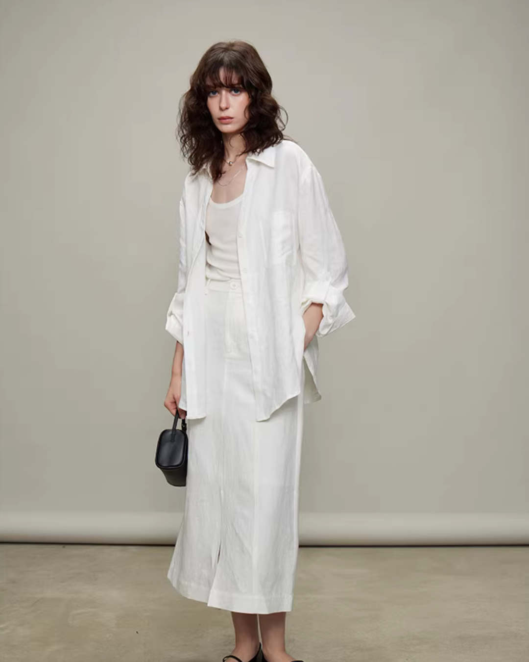 Linen Long-Sleeve Shirt / Casual Pants TEO0003