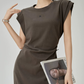 French Sleeve Cut-and-Sew Maxi Dress FER0276