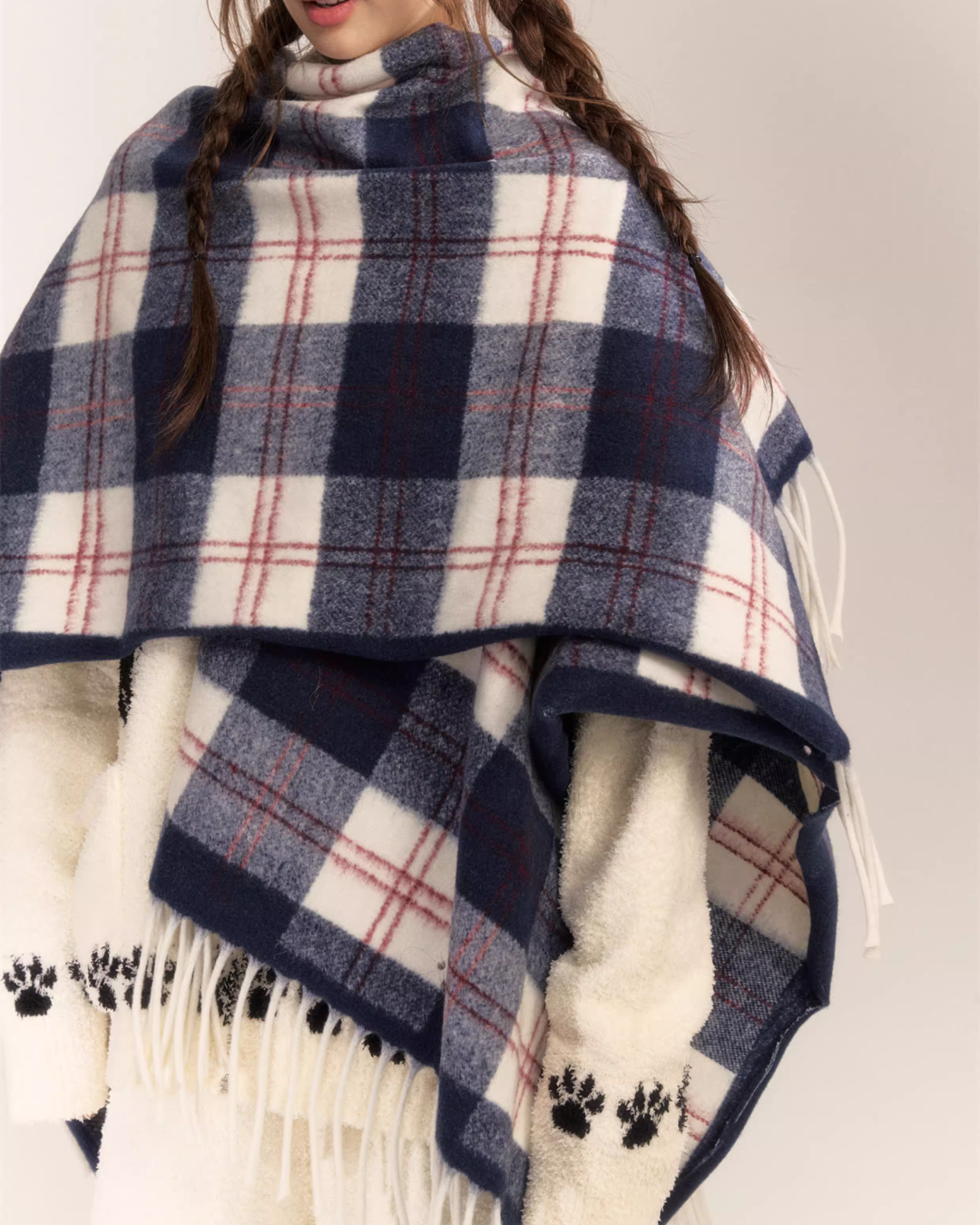 Retro Plaid Shawl Scarf ASG0049