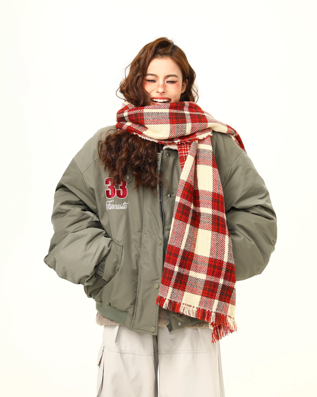 Retro Lambswool Collar Cotton Jacket WDZ0039