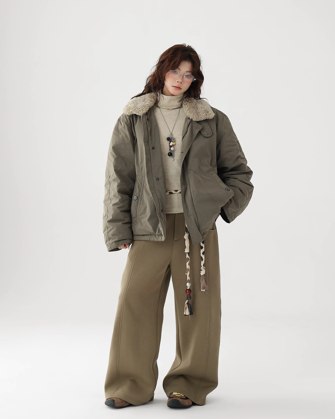 Fur Collar Military Jacket ACS0301