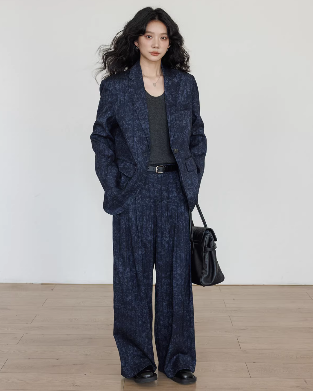 Linen Oversized Casual Jacket/Wide Pants VAS0181