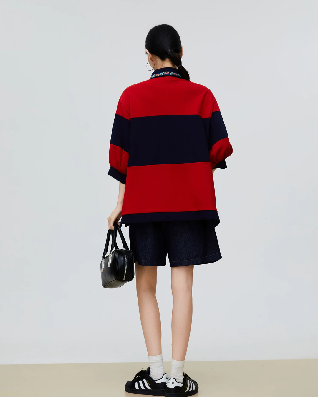 Oversized Polo Shirt Knit FER0255