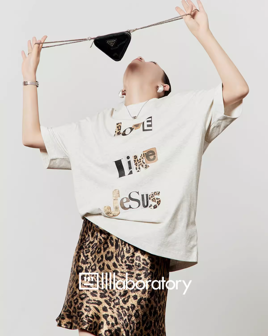 Leopard Print T-Shirt / Leopard Mini Skirt LLA0488