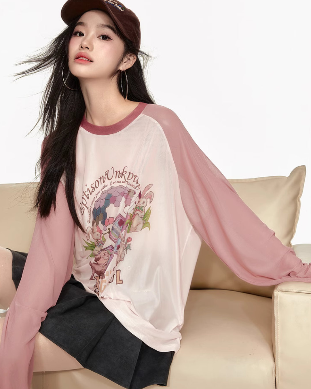 Retro Raglan Sleeve T-Shirt EPU0009