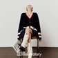 V-Neck Knit Cardigan/A-Line Mini Skirt LLA0579
