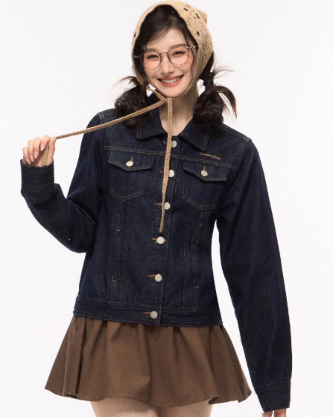 Retro Denim Jacket/Denim Wide Pants/Tiered Skirt ELS0006