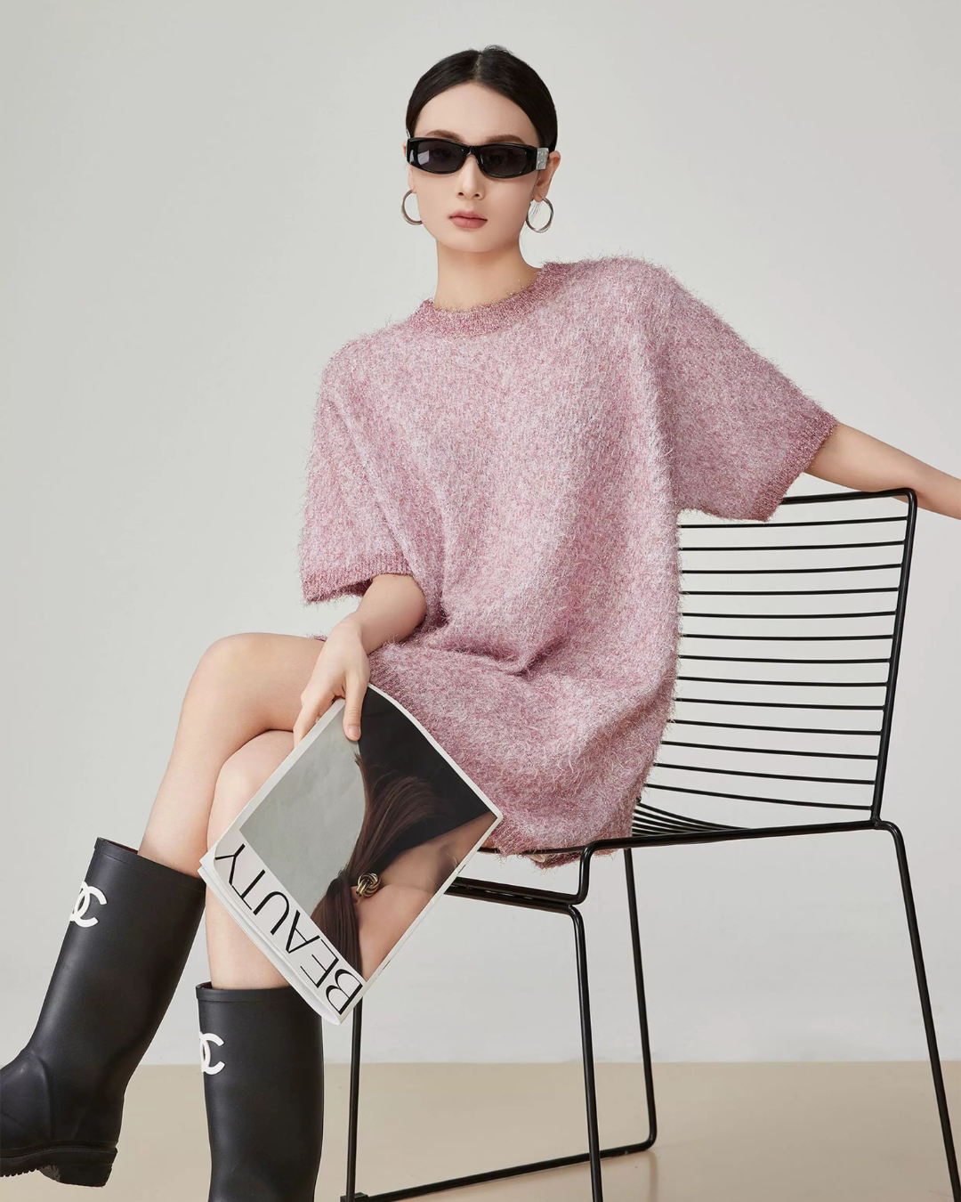 Shaggy Knit Mini Dress FER0125