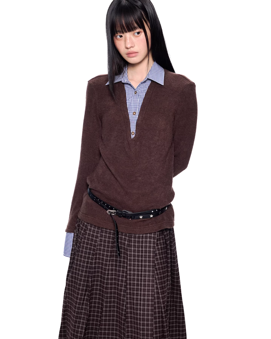 Shirt Docking Knit Top EZK0086