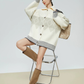 Cowichan-Style High Neck Knit Cardigan FER0372