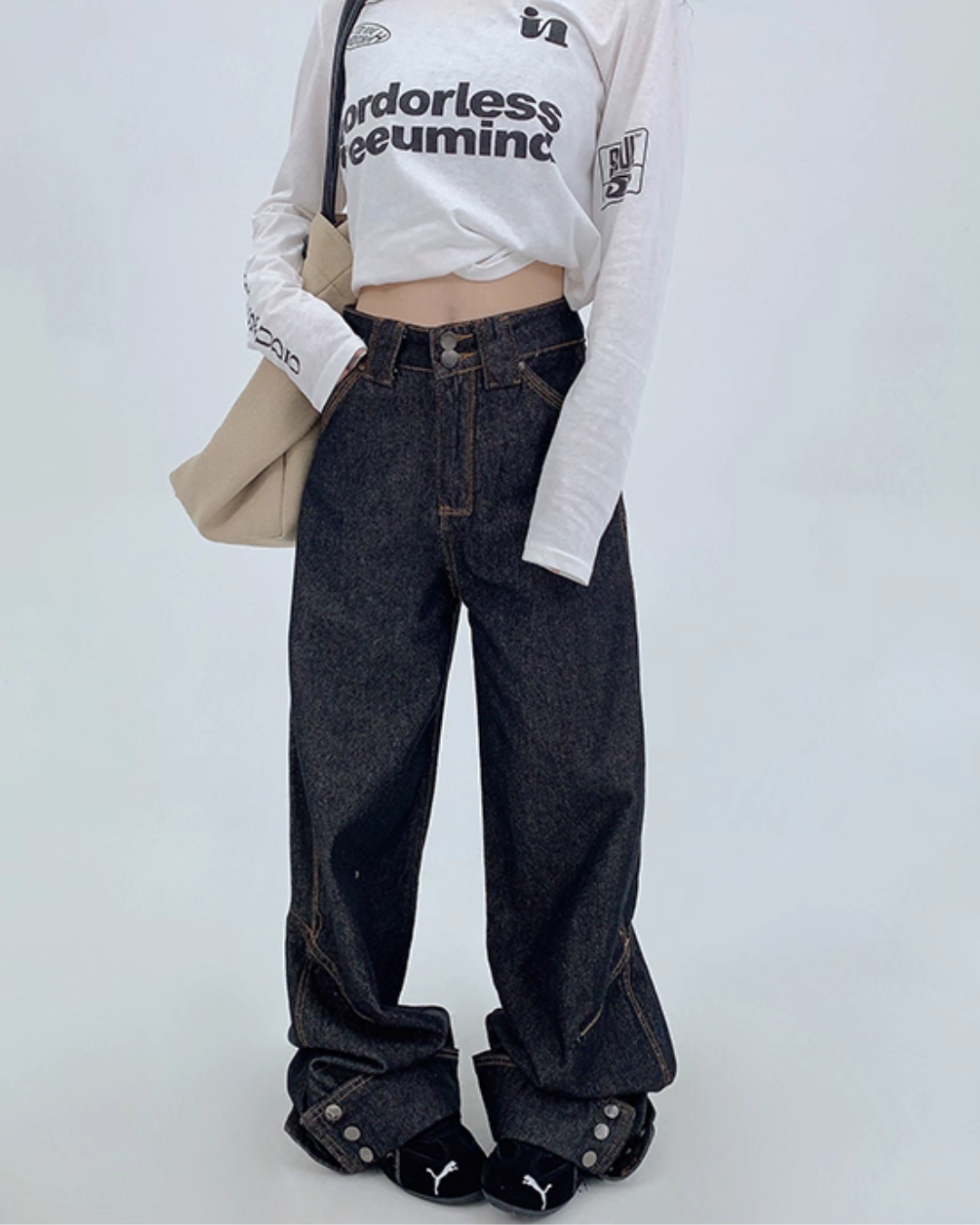 Vintage Straight Wide Pants YLS0972