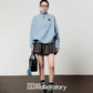 Half-Zip Knit Top / Checkered Skirt / Pleated Skirt LLA0530