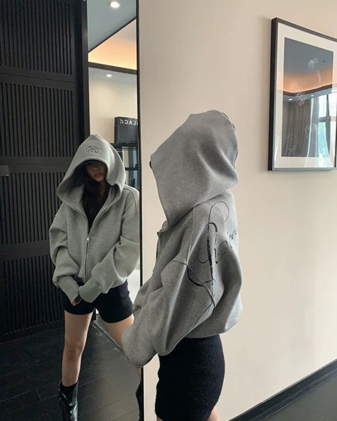 Back Logo Zip Hoodie YLS1036