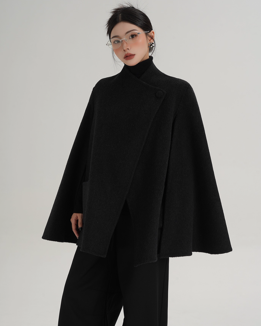 Wool Poncho Coat SRS0371
