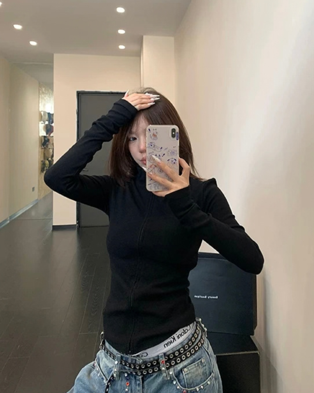 Cropped Slim Zip Jacket YLS1049