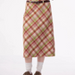 High Waist Plaid Wool Skirt ZZF0301