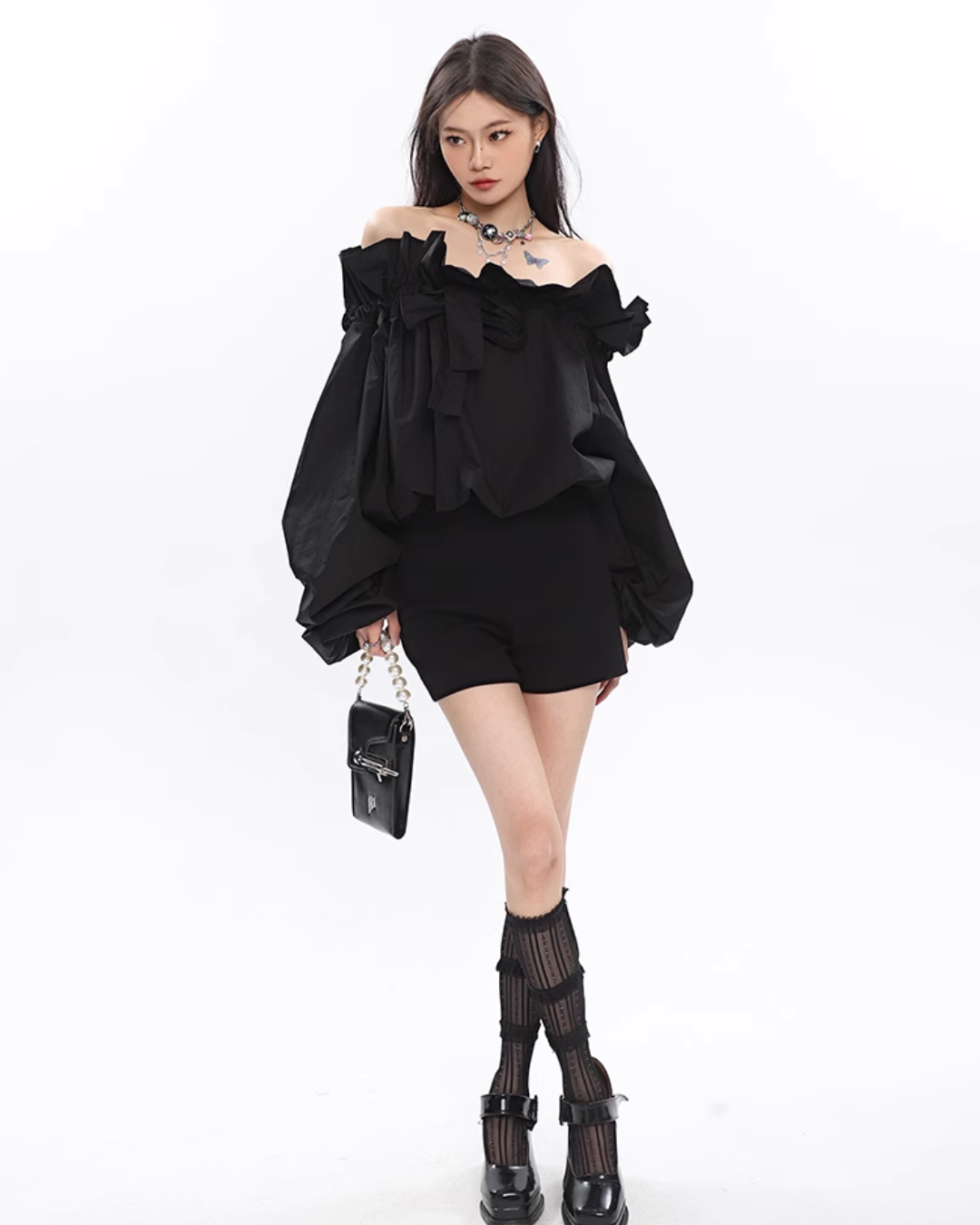 Offshoulder Balloon Tops CCS0026