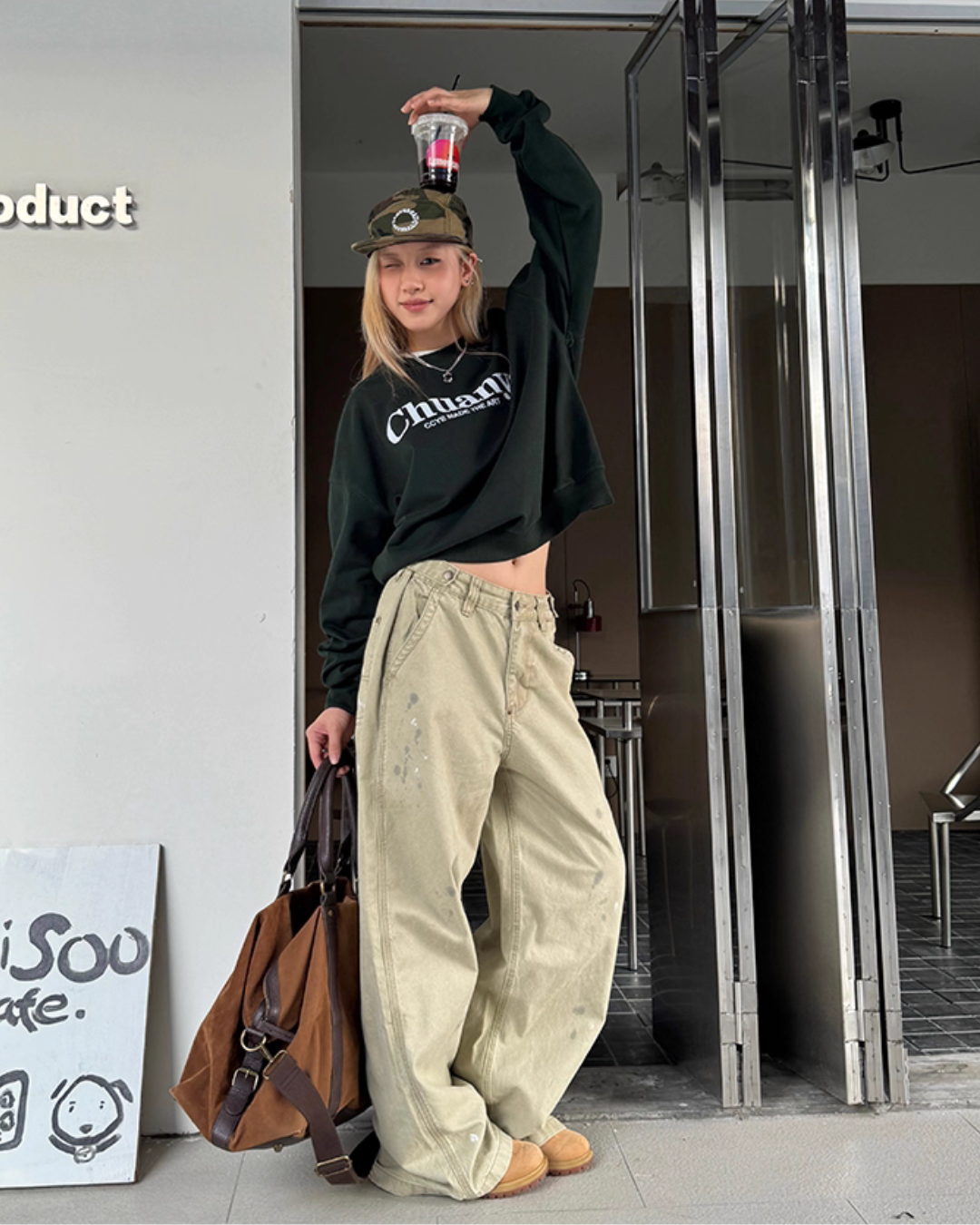 Vintage Ink Splash Cargo Pants CYE0075