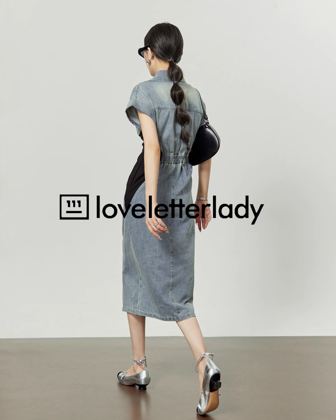 Retro Slit Denim Dress LLA0165