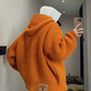 Loose-Gauge Hooded Rib Knit Cardigan DAZ0011