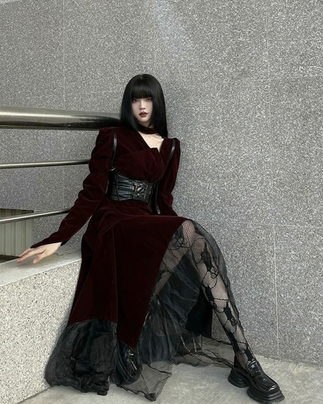 Retro Gothic Dress lgh0005