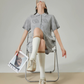 Graphic Knit Polo Mini Dress FER0233