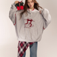 Half Button Ribbon Hood Top ASG0015