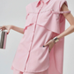Pink Sleeveless Shirt / Half Pants FER0345