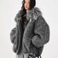 Fur Hood Knit Jacket ACS0357