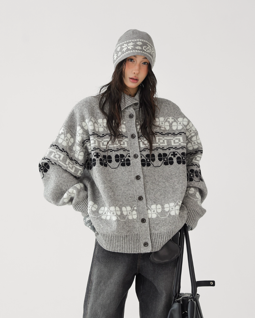 Jacquard High Neck Knit ACS0322