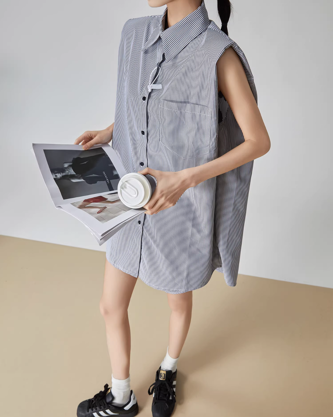 Striped Sleeveless Shirt / Shorts FER0087