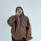 Stand Collar Fake Leather Blouson YLS0909