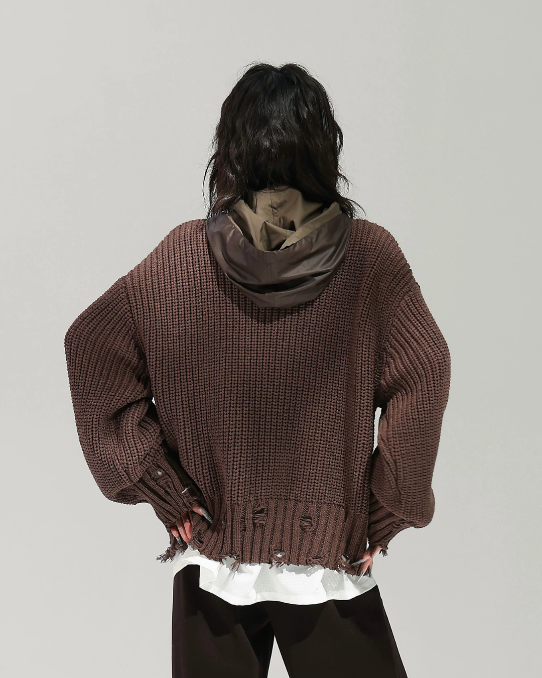 Stand Collar Zip-Up Knit Jacket ACS0389